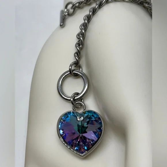 𝙿𝚂𝚂 𝙲𝚞𝚛𝚋 𝙲𝚑𝚊𝚒𝚗 𝙱𝚛𝚊𝚌𝚎𝚕𝚎𝚝 𝚠/𝙷𝚎𝚊𝚛𝚝 𝙲𝚛𝚢𝚜𝚝𝚊𝚕 💙💜 - Picture 3 of 4